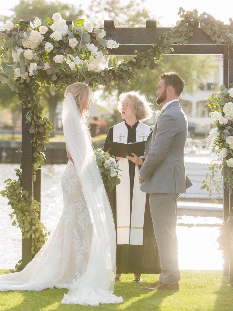 Ceremony on Waterfront Green Lawn best wedding venue near Pensacola Florida near Destin