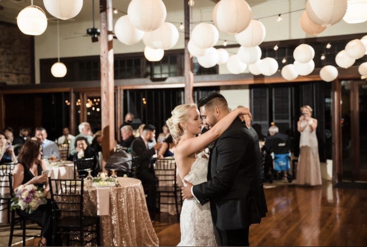 Couples' First Dance at Palafox Wharf Waterfront Pensacola Florida