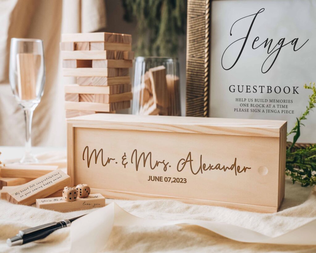 Jenga Guestbook for Wedding Destin Pensacola wedding event https://www.madisongreencountryclub.com/west-palm-beach-country-club-event-space/  https://islandviewwaterfrontevents.net/