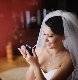 Bride calling Palafox Wharf Waterfront Pensacola Florida