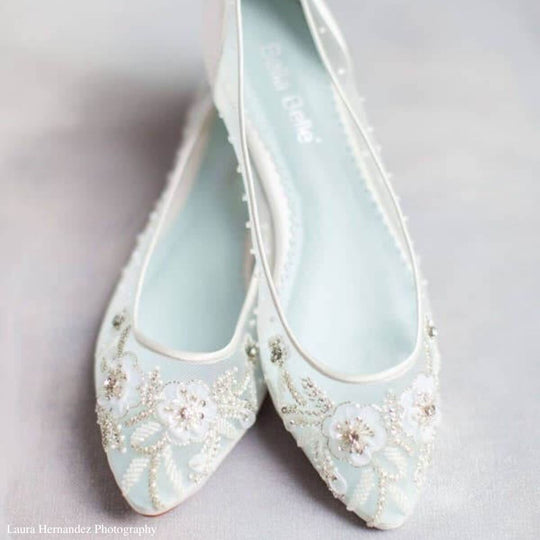 Adorable Clear Flats with Blue Insole