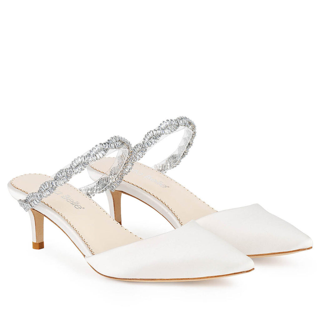 Low Heel Bridal Mules with Crystal Straps near Pensacola Florida Palafox Wharf Waterfront https://www.admiralroom.com/