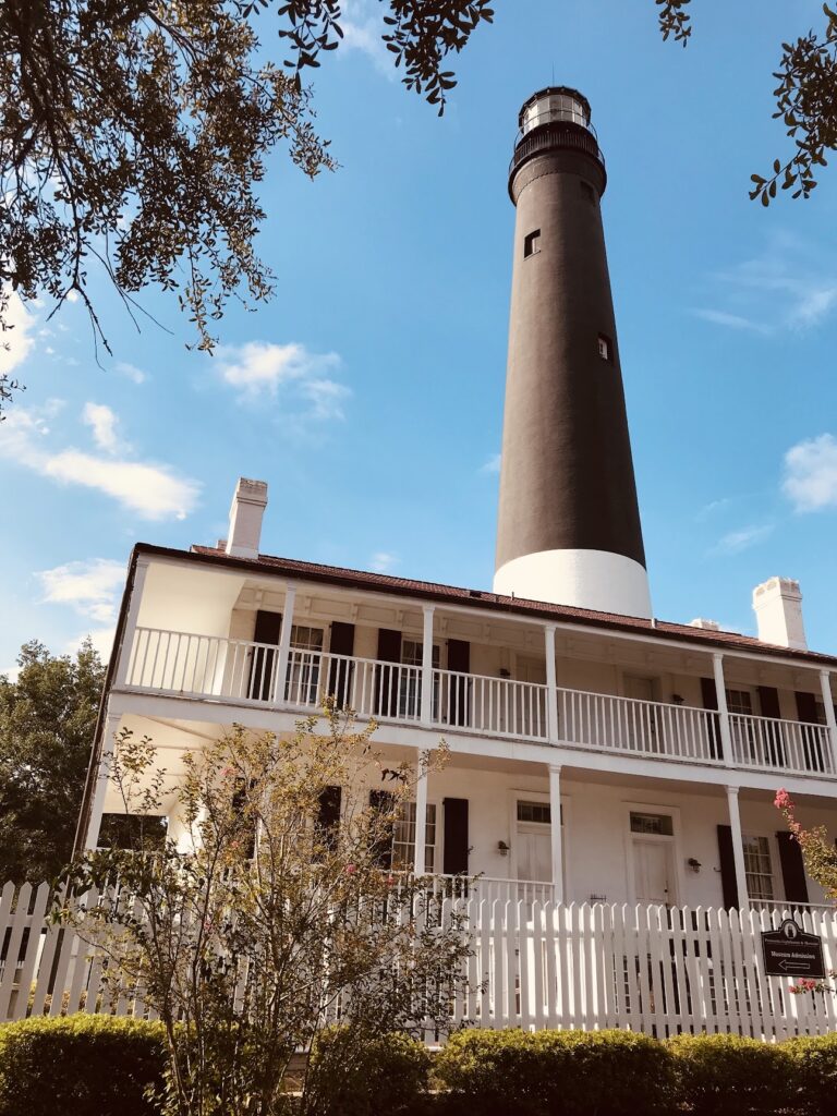 Historic lighthouse with keeper's house, a top choice for wedding venues near me.