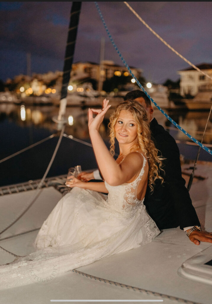 Event Wedding venue Pensacola near Destin Florida Palafox Wharf Waterfront's Couple is taking 20 minutes away from couples to enjoy private time together cruising the waterfront on a gorgeous evening