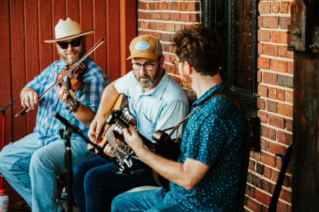 Mississippi Blue’s Trio came to play background music for the Garden & Gun Event on the deck at Palafox Wharf Waterfront Pensacola Florida near Destin. Garden & Gun’s Scenic Downtown Cocktail Party at Palafox Wharf Waterfront