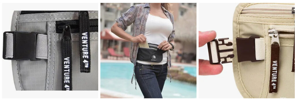 Be safe and use a money belt or crossbody bag to keep passports and wallets.