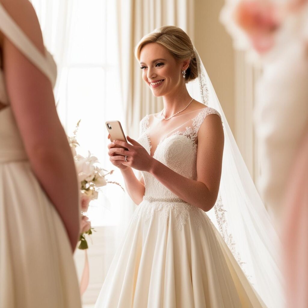 Bride with Phone