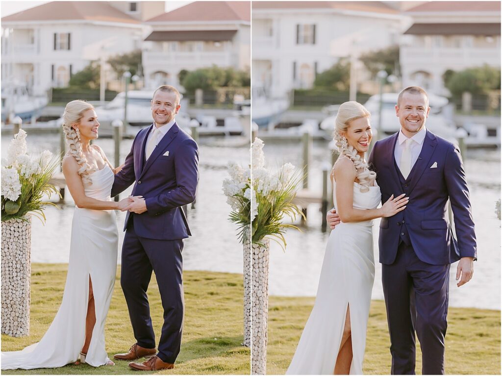 What is a reasonable amount to spend on a wedding venue? And this can be answered by Palafox Wharf Waterfront Wedding with ceremony on watrfront