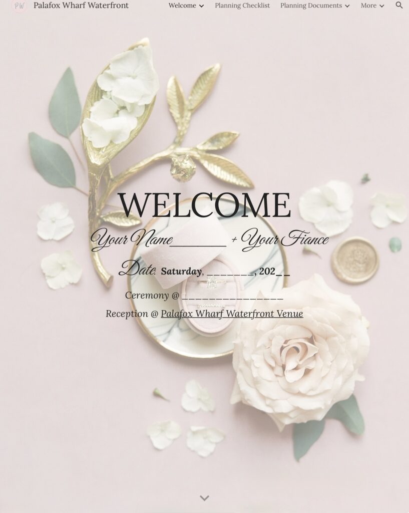 Palafox Wharf Waterfront Wedding Venue Cover Page of Wedding Planning Portal