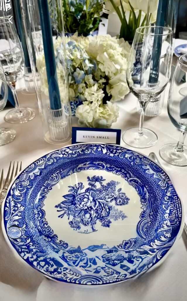 Wedding Venues Pensacola and Best Pensacola Wedding Venue Palafox Wharf Waterfront Wedding Venue showing blue and white Chinoiserie Tableware for this blog of Engaged Couples Can't Get Enough of this Dreamy Southern Downtown Waterfront Wedding Venue