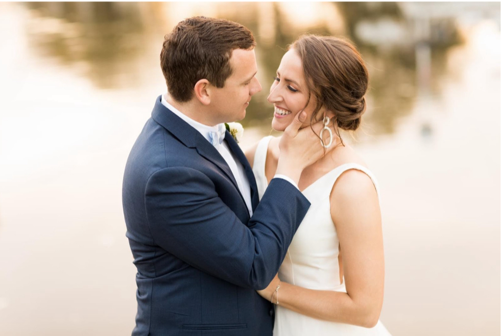 wedding places in pensacola fl with bride and groom taking in the the moment after their wedding ceremony