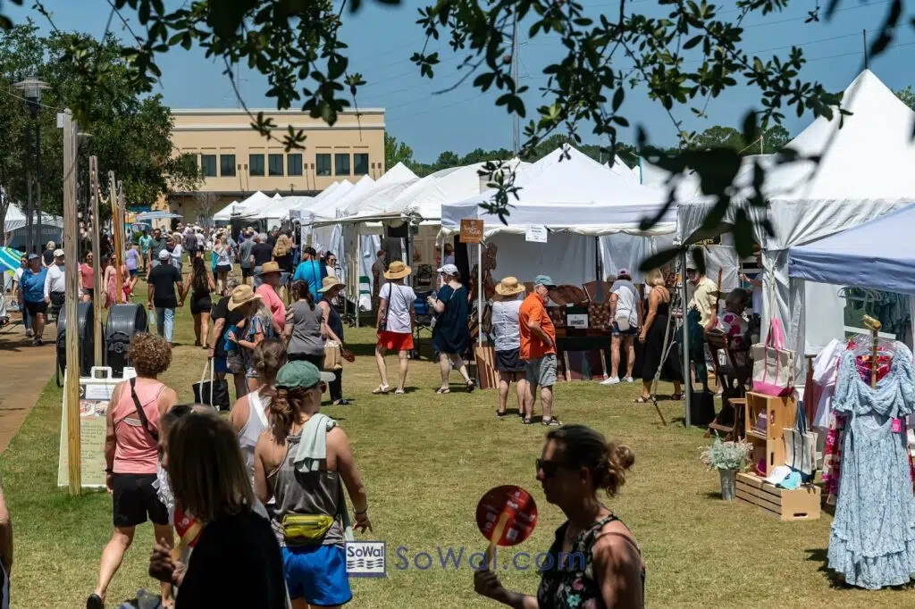 Visit a fun arts festival in Destin (and Pensacola also has one) for art work that you will love at your wedding in Pensacola FL at your waterfront wedding venue