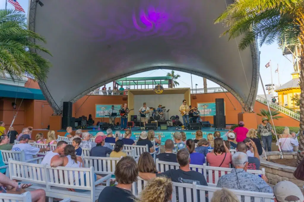 Enjoy live music after dinner at the Village in Destin FL